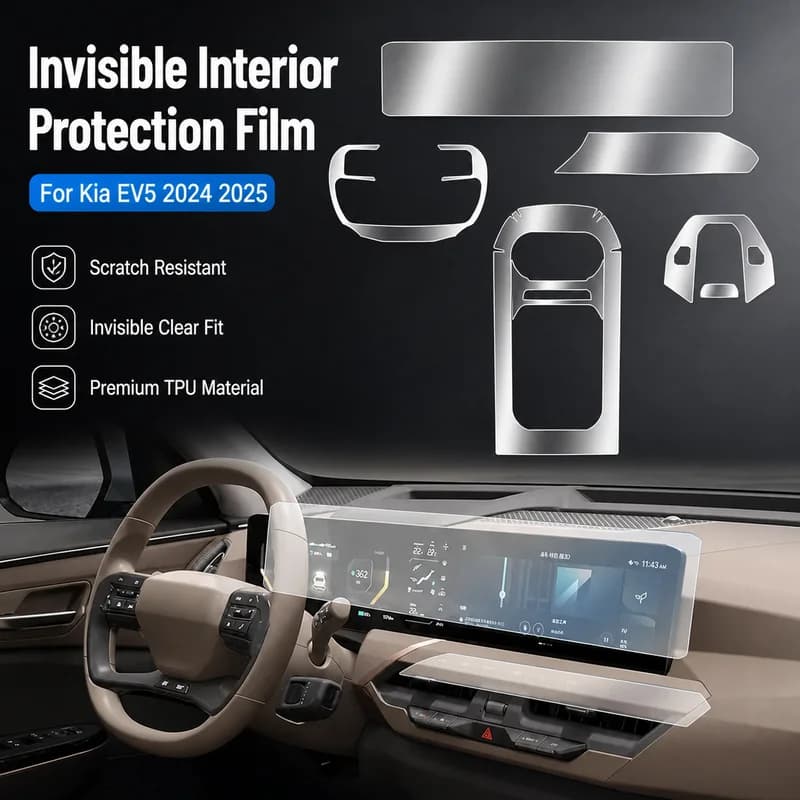 For Kia EV5 2024 2025 TPU Film Invisible Interior Protective Layer Scratch Resistant Car Accessories Modification Parts