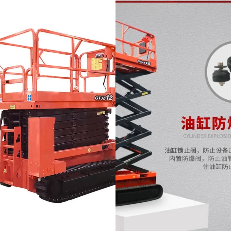Mobile Electric Scissor Lift With CE ISO Certification Steel 3- 4M Crawler Lift Platform Truck lifter 16-18m 150kg