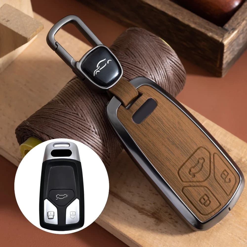 For Audi A4 B9 A5 A6 8S 8W Q5 Q7 4M S4 S5 S7 TT TTS TFSI RS Metal Car Remote Key Case Cover Shell Protector Fob Keyless