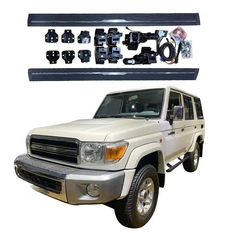 Noble 4X4 Aluminium ACCESSORIES Electric Running Board for Land Cruiser Side Step LC76 Power Boards Threshold