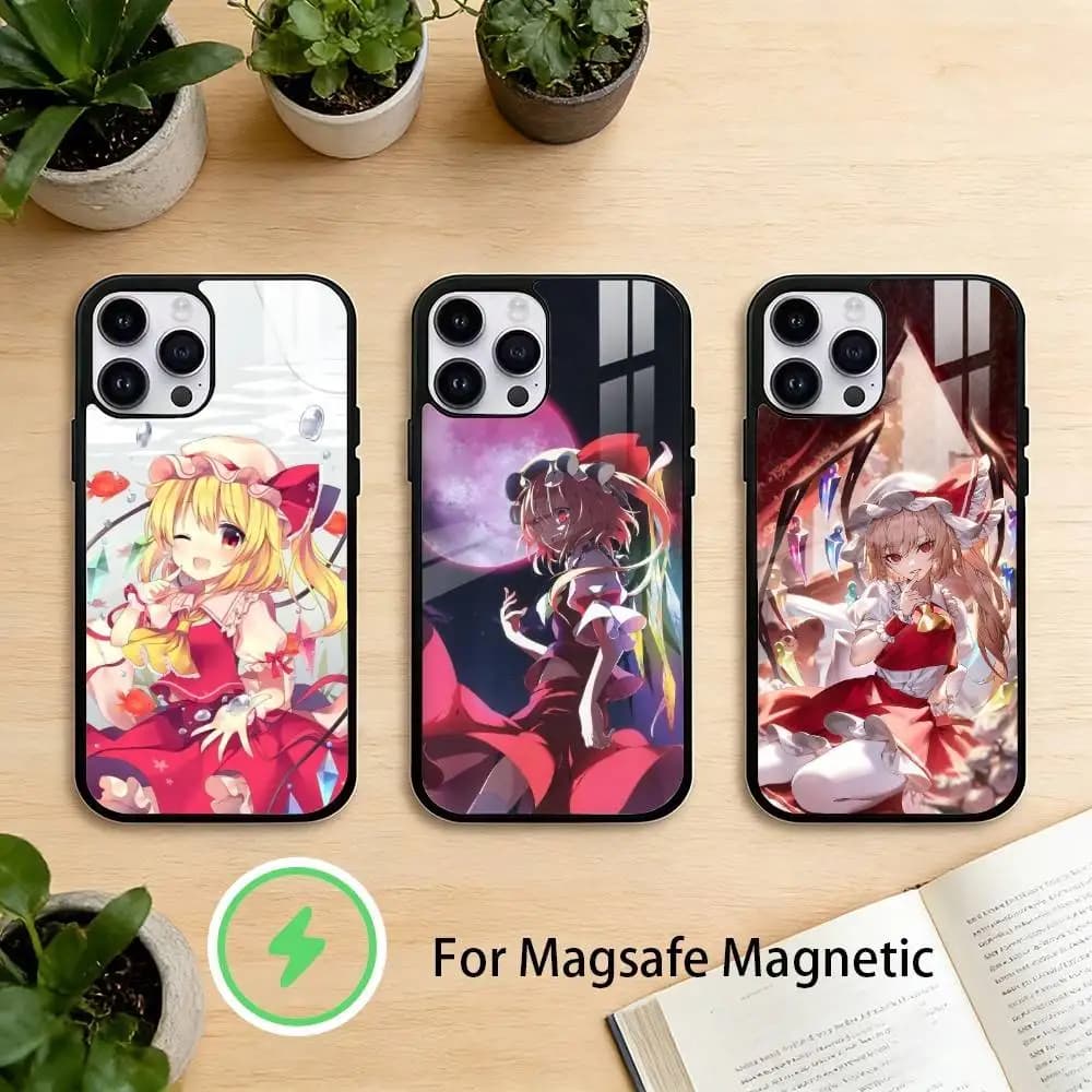 T-TouHou Project Flandre Phone Case For iPhone 17,16,15,14,13,12,Plus,Pro,Max For Magnetic Wireless Charge