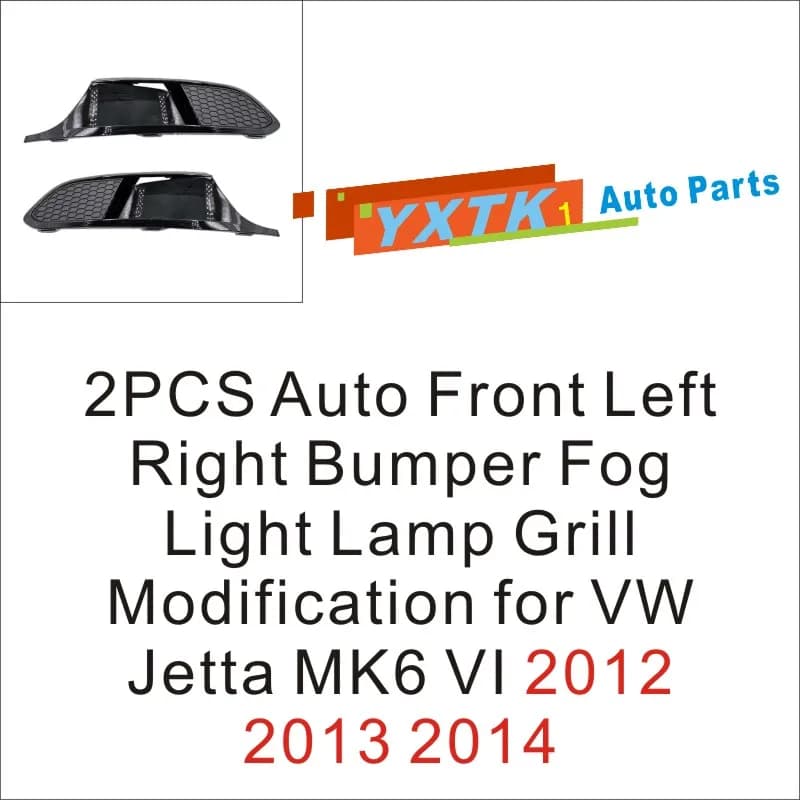 2PCS Front Left & Right Bumper Fog Light Lamp Grill Replacement for VW Jetta MK6 (2012-2014) - Custom Fit Accessory
