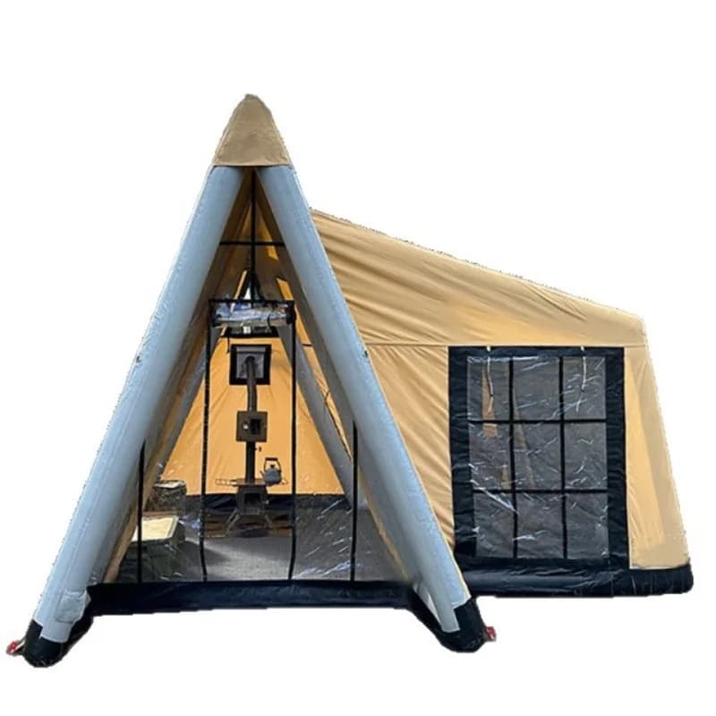 Inflatable tent, large space, quick opening, cold-resistant firewood stove, inflatable tent y