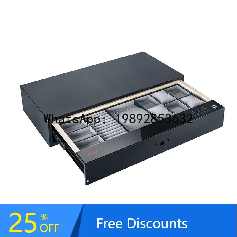 CZ Home Fingerprint Password Drawer Small Safe All-Steel Anti-Theft Drawer Safe
