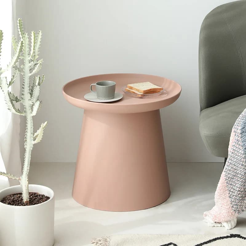 Nordic Round Plastic Coffee Table Small Round Side Table for Living Room Simple Sofa Table