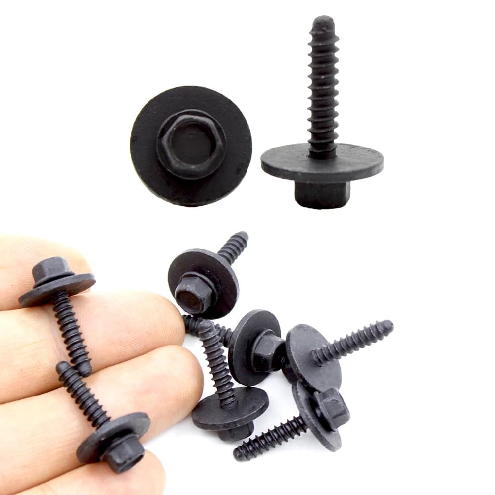 4x18mm 4x23mm Screw Hex Bolts With Gasket Rivets For Cadillac Buick Roewe Opel Chevrolet Engine Guard Plate Fastening Screws