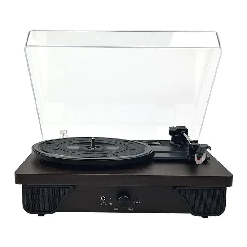 Vintage Chinese record player Multifunctional ornament Vintage phonograph Antique wooden vinyl record player
