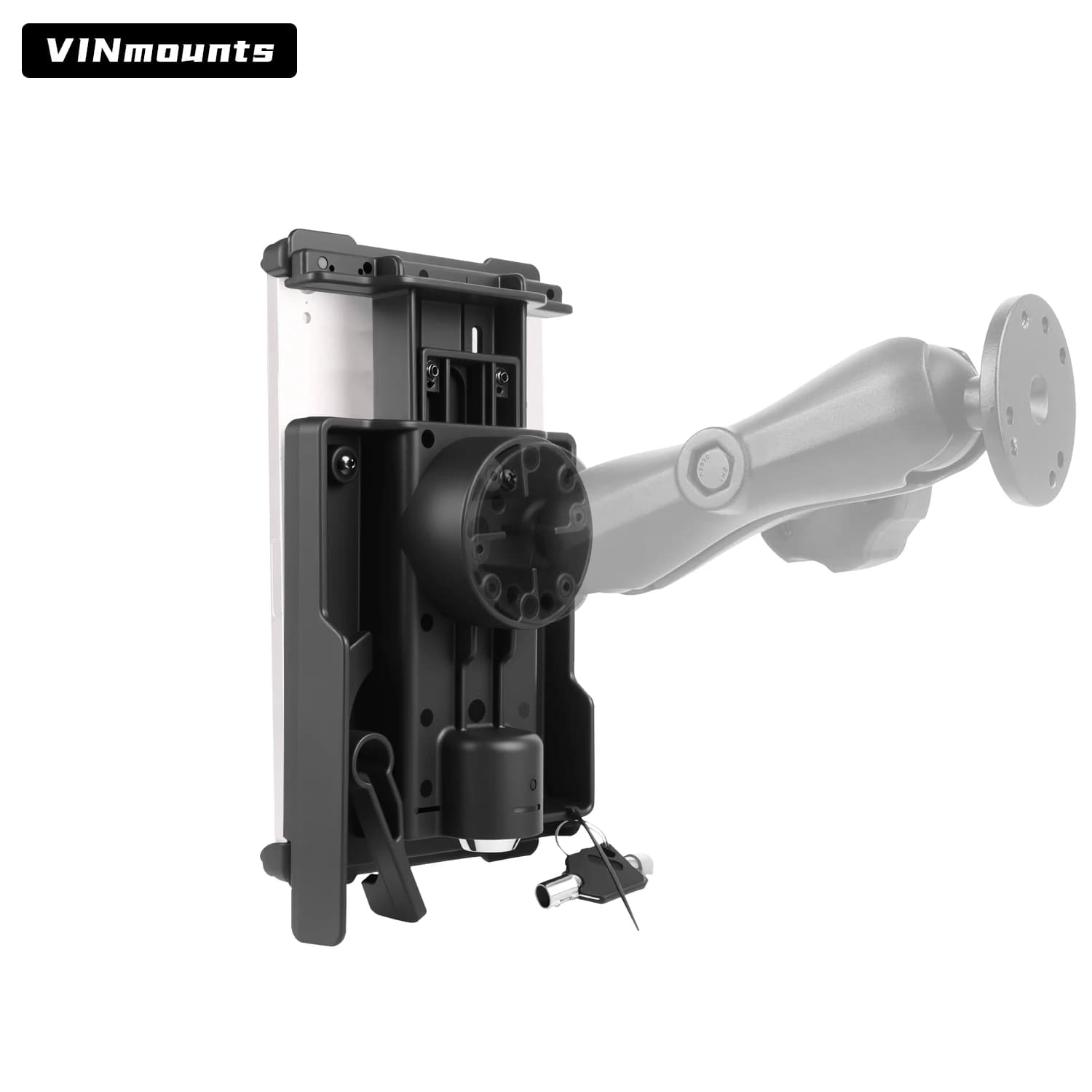 VINmountsRetailPOSAntiTheftTabletHolderStandBracketforLenovoSamsungRuggedIndustrial165-225*130*12mm（VIN-PBJ-06-LOCK）