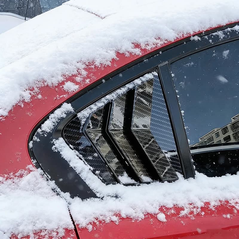 Car Styling For Honda Civic Sedan 2011-2014 9th Rear Triangular Window Louver Shutters Vent Cover Trim Decorate Auto Accessories