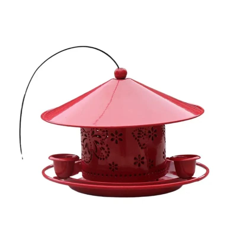Stylish Convenient Hummingbird House Bird Feeder Metal Garden Outdoor