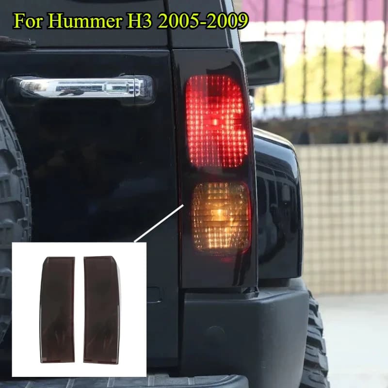 For Hummer H3 2005-2009 ABS Blackened Car Rear Taillight Turn Signal Lamp Decoration Cover Protective sticker Car Accessories