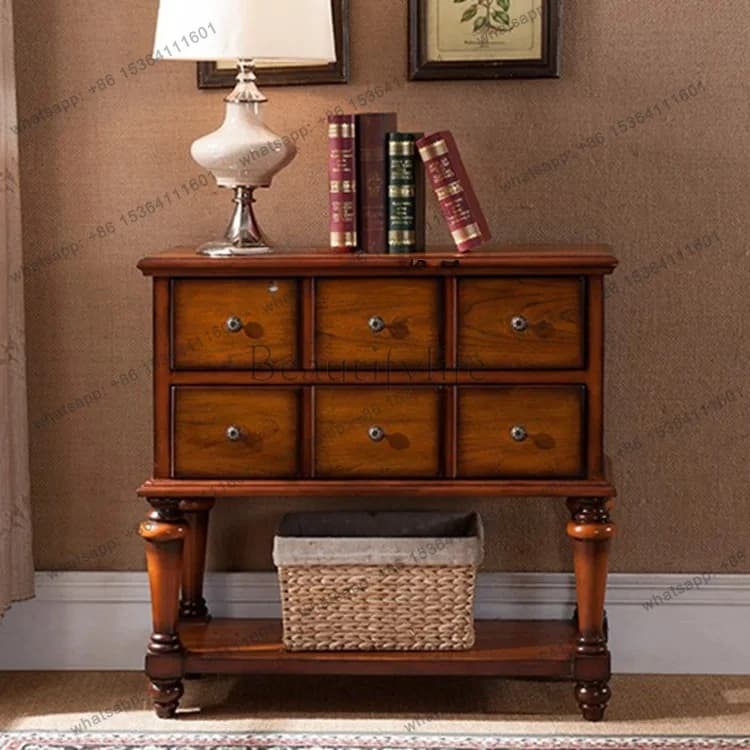 End View Table American Country Entrance Side Platform Entrance Table Drawer Table Antique Solid Wood Chinese Furniture