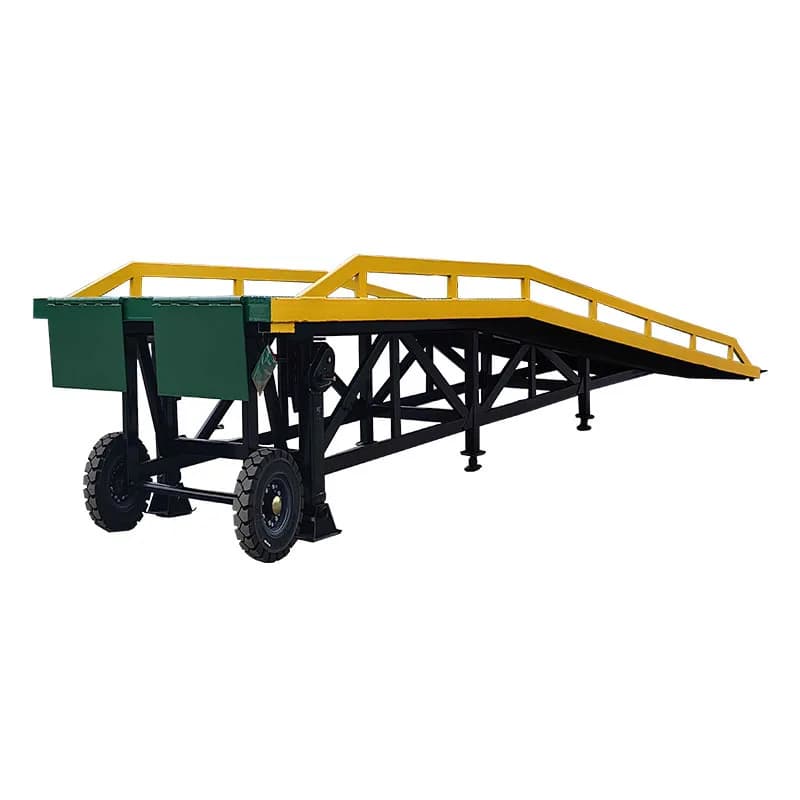 Mobile mechanical boarding bridge Support legs Warehousing logistics loading and unloading platform Forklift boarding bridge