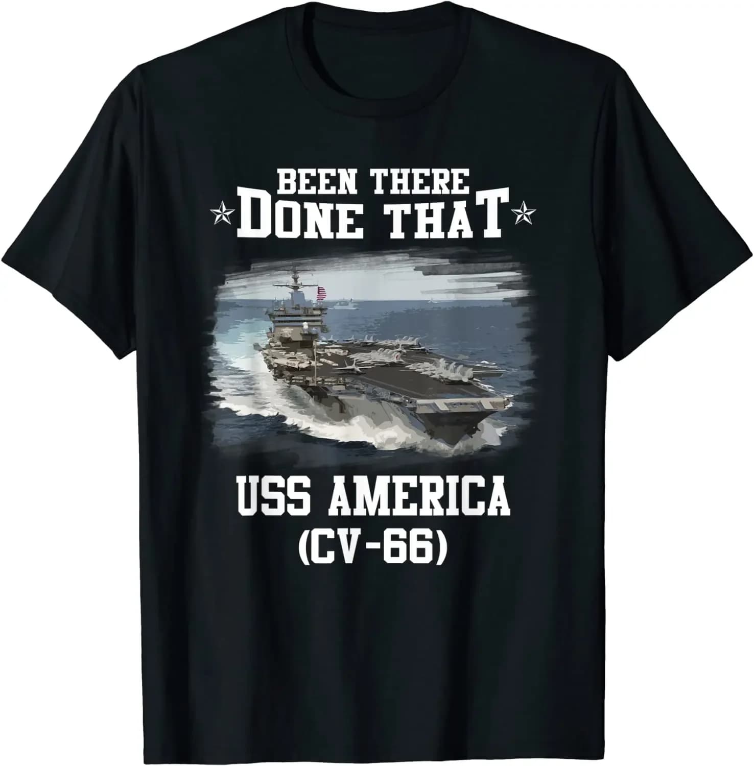 USS America CV-66 Veterans Day Father Day Men T-Shirt Short Sleeve Casual 100% Cotton O-Neck Summer Men Clothing