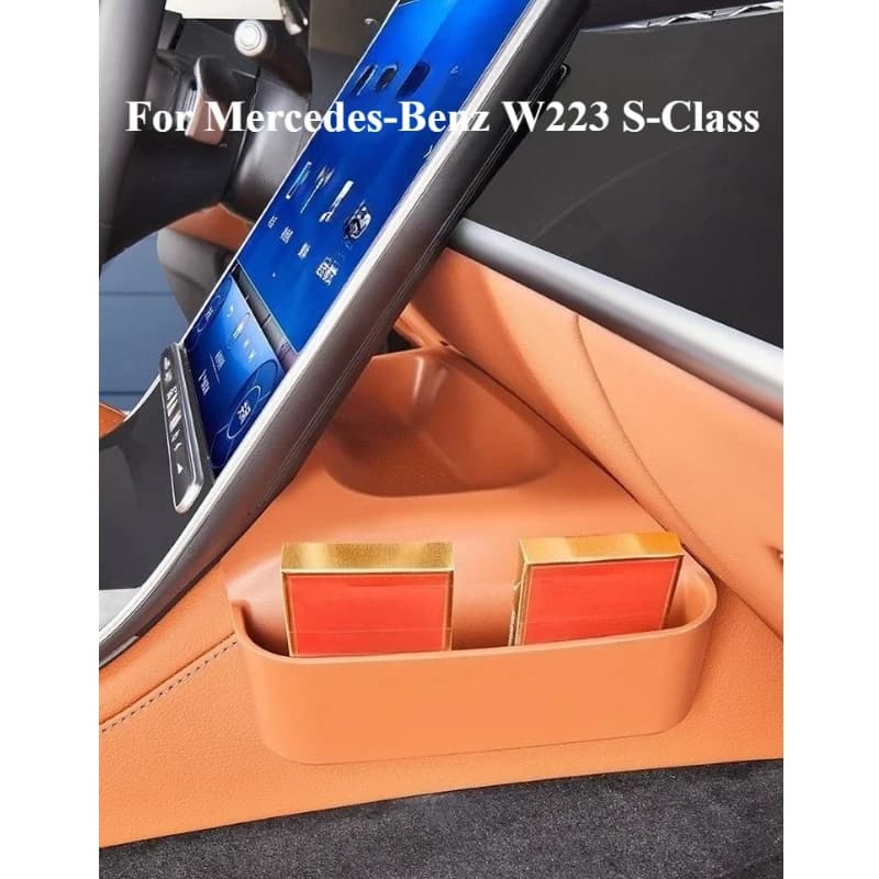 For Mercedes-Benz W223 S-class central control screen behind the scene silicone storage box car interior accessories 2021+