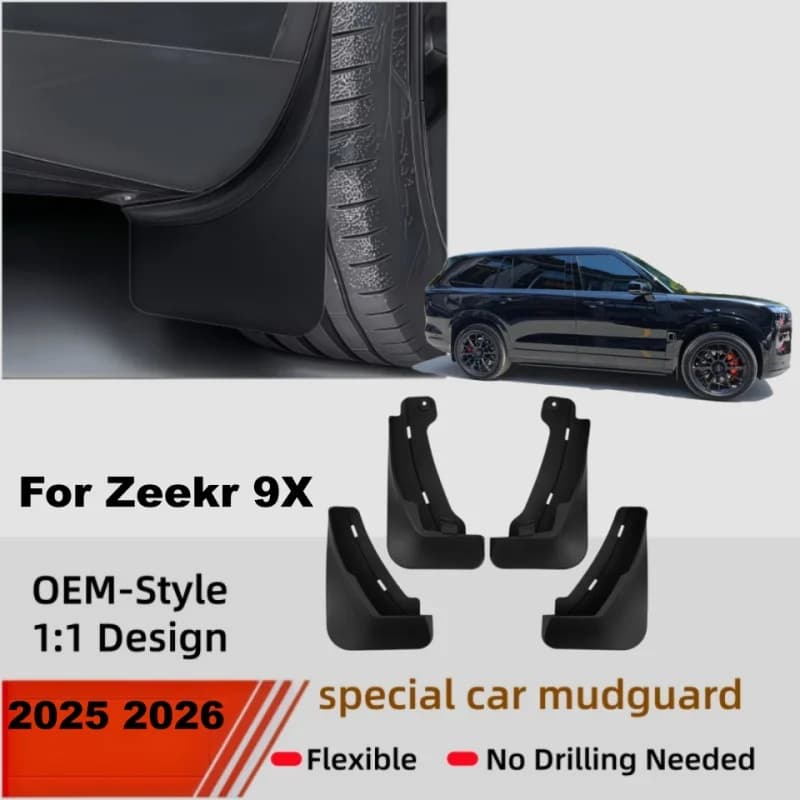 For Zeekr 9X Accessories EX1H 2025 2026 2027 4PCS Car Mudguards Mudflaps Anti-splash Mud Flap Mud Guard Fenders Auto Parts Tool