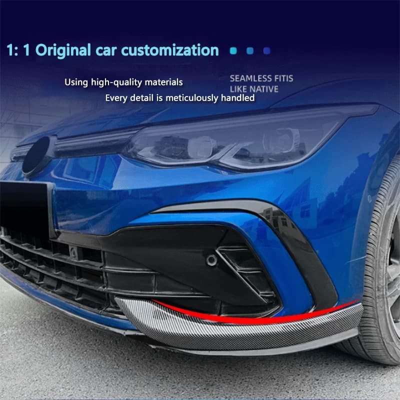 Exterior CS Style Front Wind Blade Tuning Accessories Fit For Volkswagen Golf 8 MK8 GTI Rline 2020-2024 Auto Modification