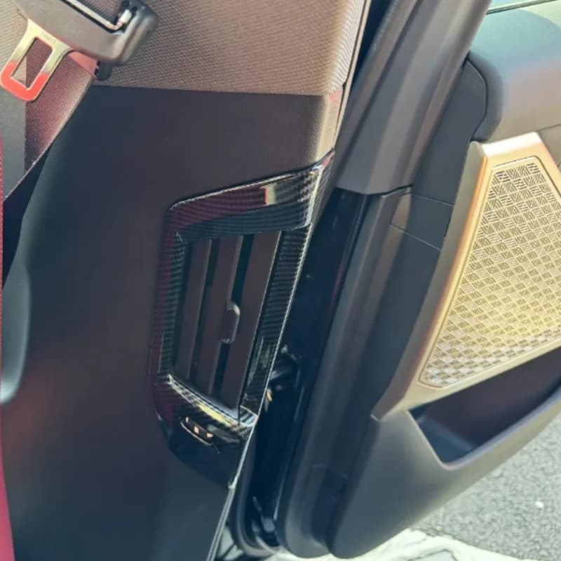 For BMW 5 Series G60 2024 2025 B Pillar Air Outlet Vent Panel Cover Trim Decoration Interior Accessories,ABS Carbon Fiber
