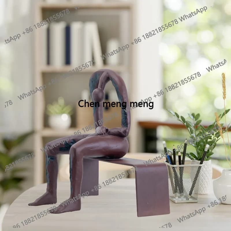 Famous Melancholy Bronze Sculpture Abstract Albert Gyorgy Bronze Statue Antique Art Crafts For Home Indoor Decor Collections