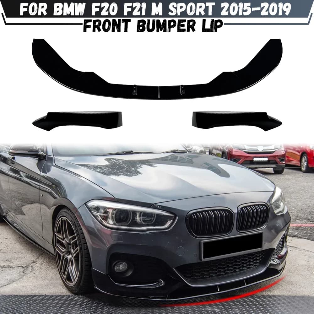 For BMW F20 F21 118i 120d 120i M135i M140i M Sport 2015-2019 Front Bumper Lip Spoiler Splitter Chin Trims Bodykits Tuning