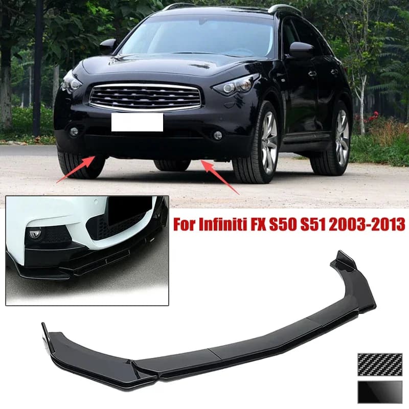 5pcs Front Bumper Shovel For Infiniti FX S50 S51 2003-2013 Spoiler Front Bumper Deflector Anti Scratch Protection Device