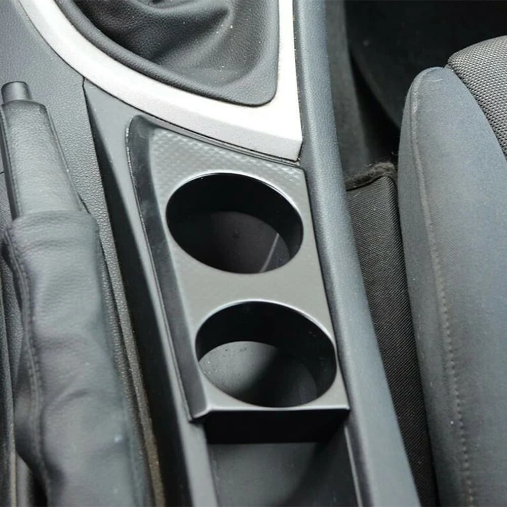 ABS Plastic Center Console Cup Holder Car Water Cup Holder Sticker Trim Cover for BMW E81 E82 E87 E88 1 Series 04-11 LHD