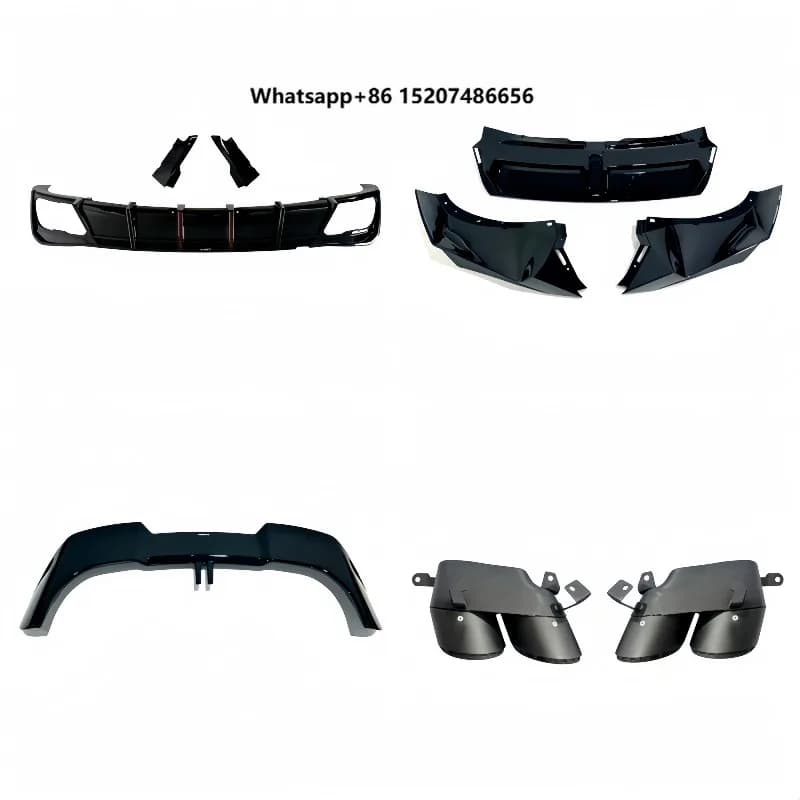 Car Body Kit Front Bumper Lip Spoiler Rear Diffuser Roof Wing