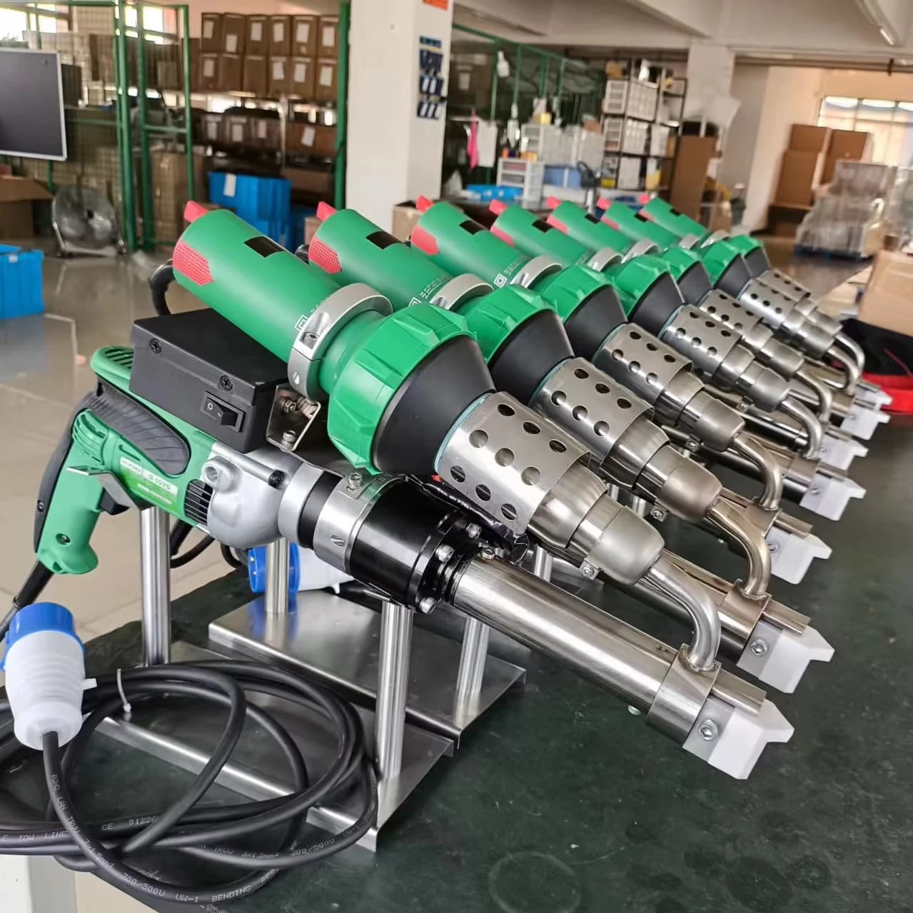 3600W Dual Heating Extrusion Welder HDPE Geomembrane Plastic Extrusion Welder pp Pipe Handheld Automatic Welding Extrusion Gun