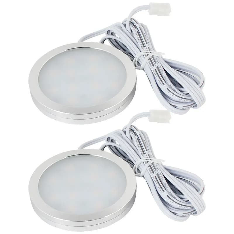 HEYRV High Quality 12V RV Caravan LED Cabinet Puck Light Warm White Interior Spot Lamp 10pcs/box