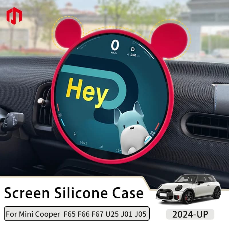 Car Silicone Protective Frame Edge Cover For Mini Cooper S F65 F66 F67 U25 J01 J05 Countryman Navigation Screen Protector Case