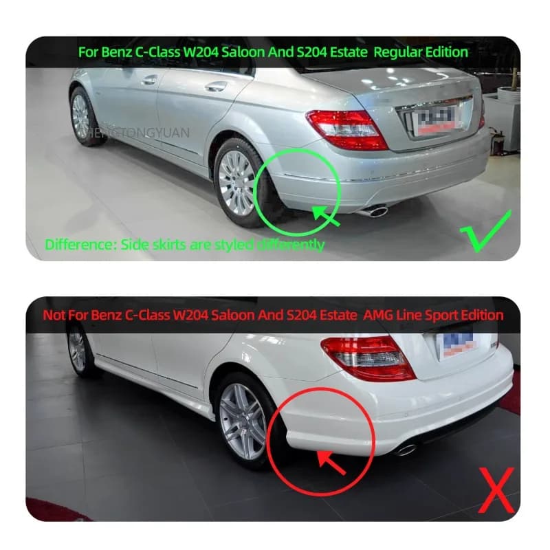 For Benz C-Class Saloon W204 And Estate S204 Mud Flaps Splash Guards Mudguards 2007-2010（Not For Benz C-Class AMG Line Sport）