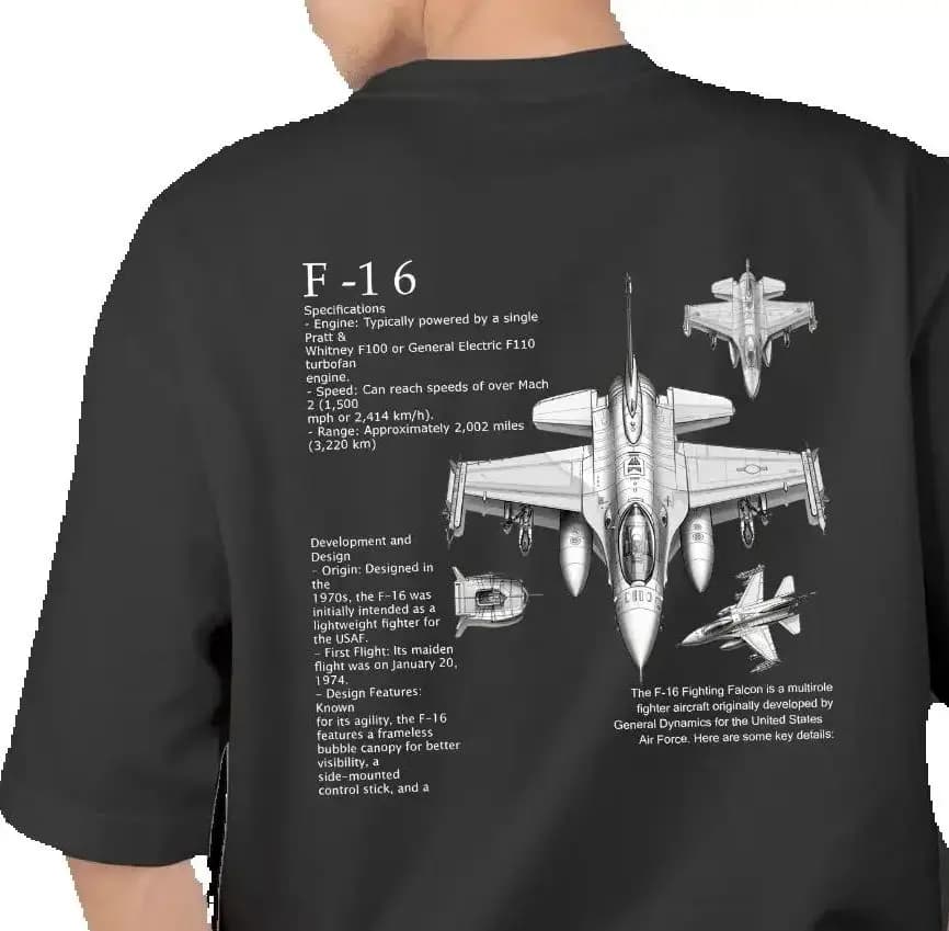 F-16 Fighting Falcon Multirole Fighter - Air Force T-Shirt 100% Cotton O-Neck Short Sleeve Summer Casual Mens T-shirt Size S-3XL