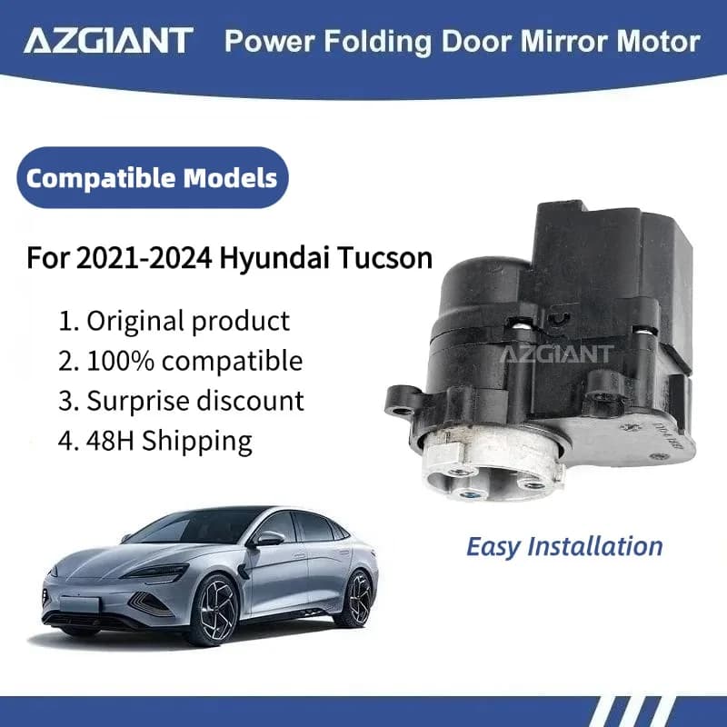 AZGIANT Car Left Right Side Mirror Folding Motor for 2021-2024 Hyundai Tucson Power Folding Mirror Repair