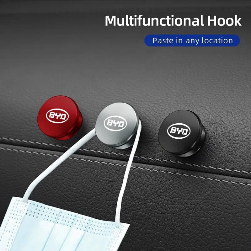 Car Self-Adhesive Hooks Bag Hanging Storage Holder Auto Accessories For BYD M6 G3 G5 T3 13 F3 F0 S6 S7 E5 E6 Tang Song