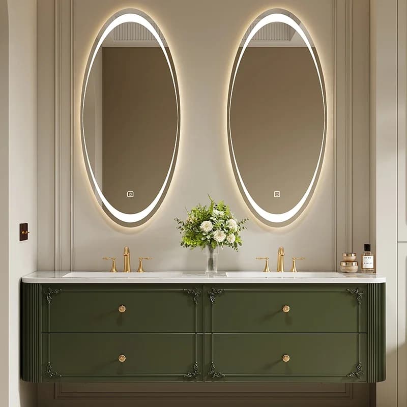 Luxury Modern Bathroom Cabinet Rock Storage Smart Light Washbasin Toilet Oak Black Tall Drawers Gabinete De Banheiro Furniture