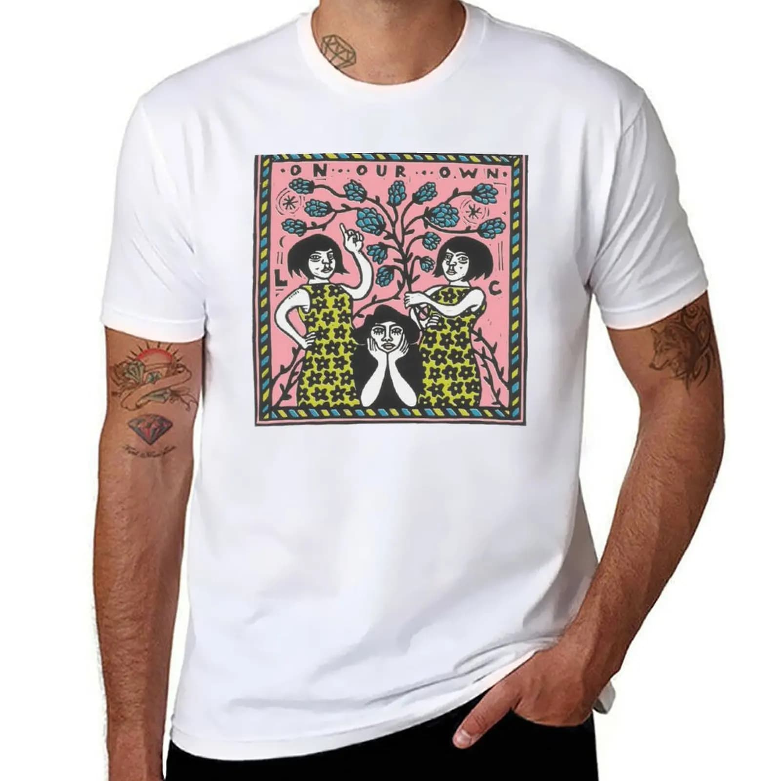 LIME CORDIALE 'ON OUR OWN' T-Shirt t shirts with prints t shirt man designer T-Shirt
