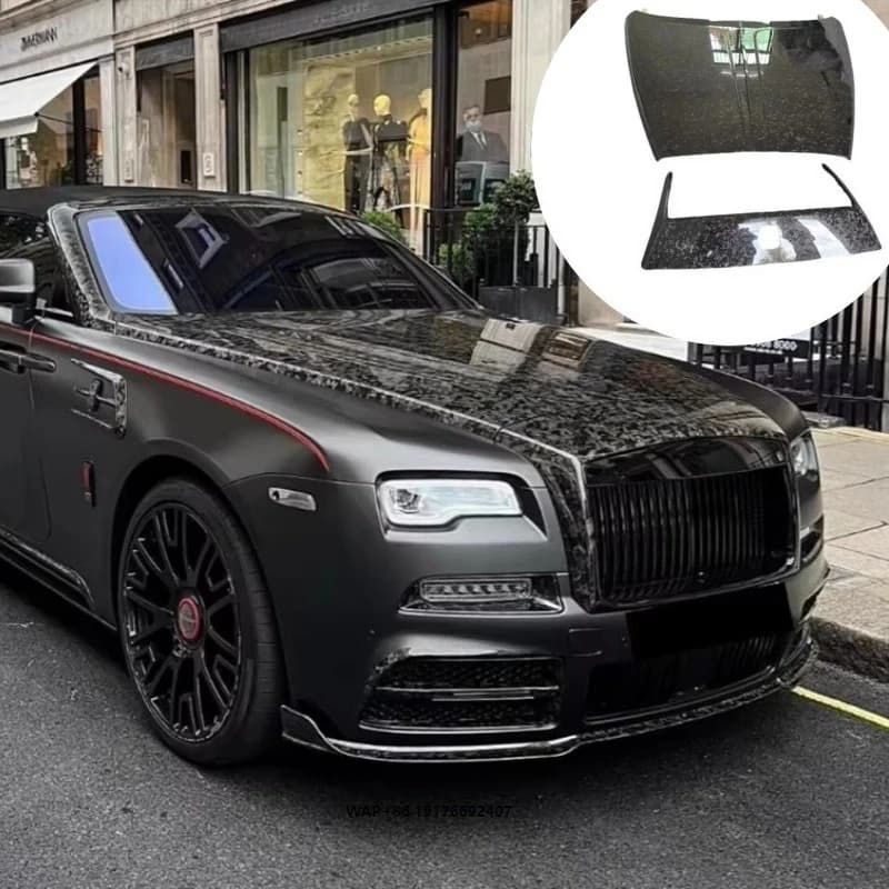 Upgraded forRolls Royce WraithM-Style Forged Carbon Fiber Front Engine Cover Suitable for Phantom Hood