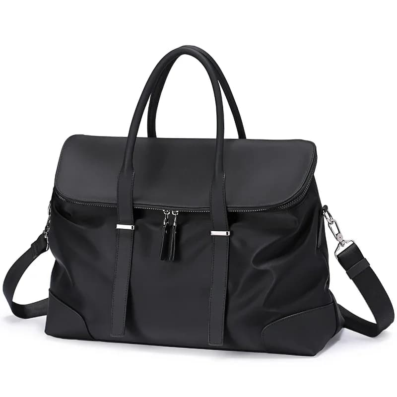 Simple travel bag Large capacity leisure fitness bag Travel briefcase Fashion texture Shoulder messenger bag