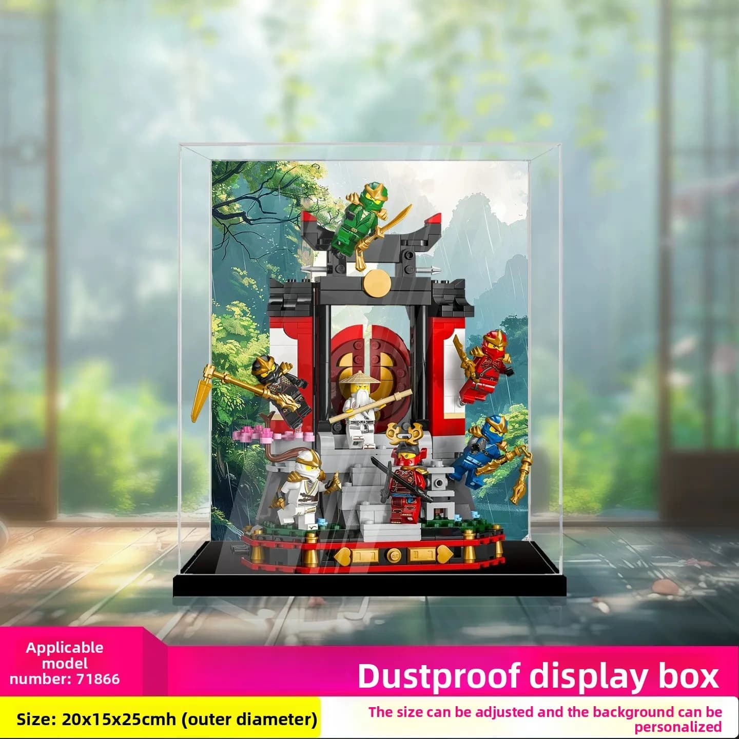 Acrylic high-definition transparent storage and dust-proof display case suitable for LEGO 71866 building blocks
