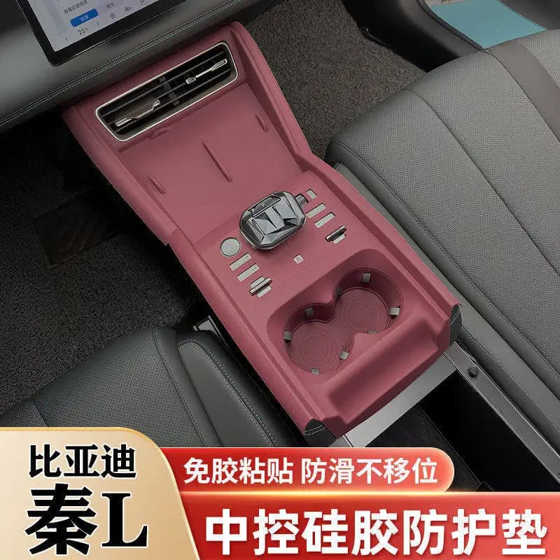 FOR BYD Qin L dmi central control silicone pad, gear and water coaster, protection pad, interior modified decorative supplies