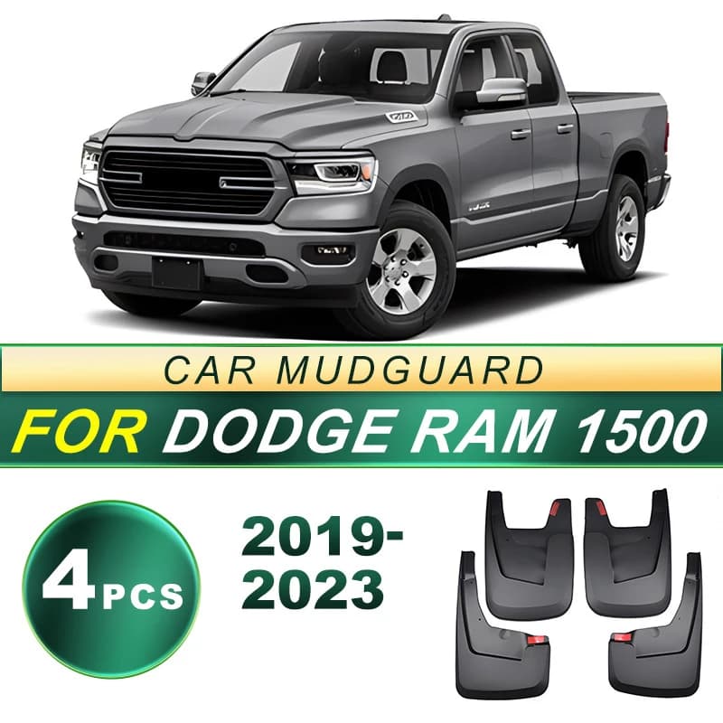 For Dodge Ram 1500 2019-2023 Mud Flaps Splash Guards Soft Rubber Mudguards Fender Protection Without Fender Flares