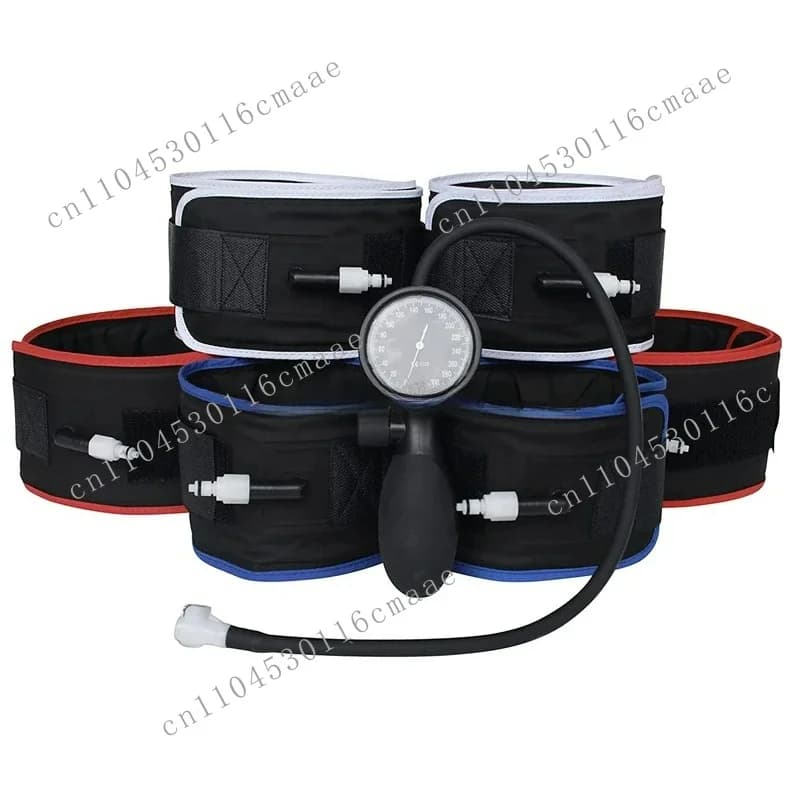 BFR blood flow restriction cuff with air pump, exercise strength training, weight lifting and muscle building tool