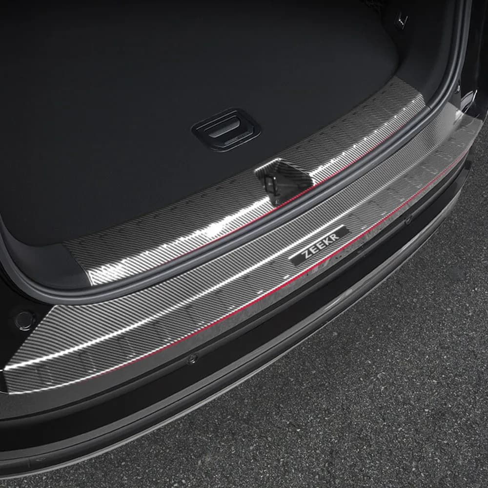 ABS Material Carbon Fiber Patterned Rear Guard Plate Interior Modification Accessories Fit For ZEEKR 8X Trunk Door Sill Strip