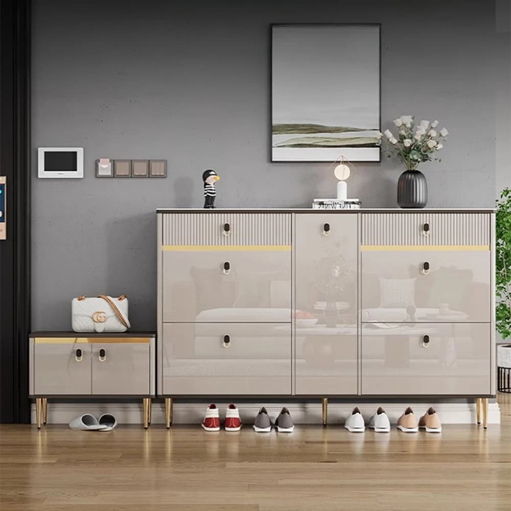For White Drawers Shelf Shoe Rack 3 Layers Narrow Save Space Shoe Cabinet Vertical Entrance Hall Meuble A Chaussures Home Furnit