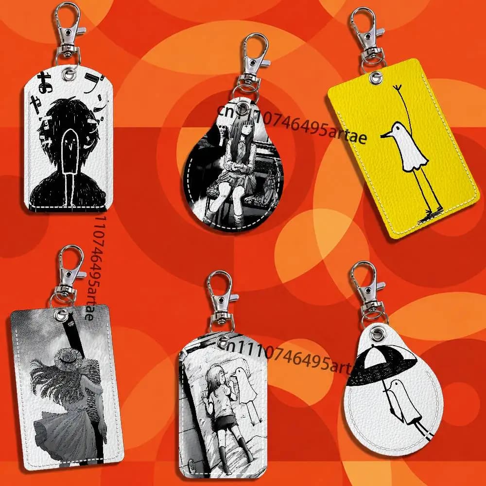 Goodnight Oyasumi Punpun Card Keychain Fashion Pendant Bag ID Door Card Case Bus Card Cute Adult