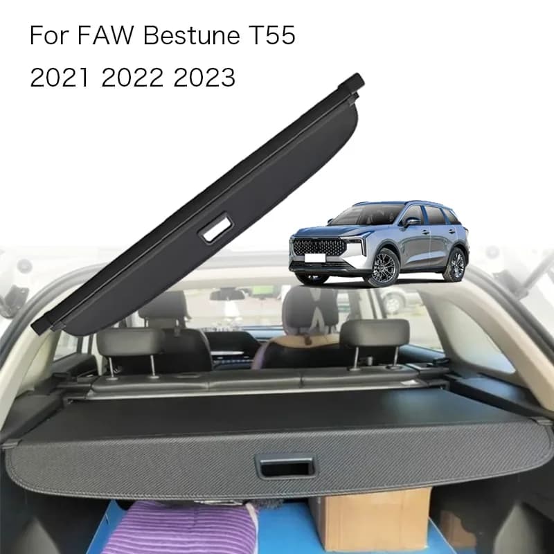 Auto Trunk Curtain Organizer Cover For FAW Bestune T55 2021 2022 2023 Car Cargo Cover Trunk Rear Rack Luggage Shield Privacy