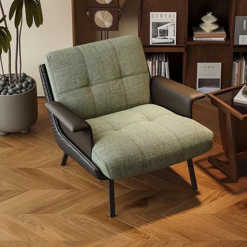 Italian minimalist single sofa chair armchair antique lazy leisure sofa chair in the living room