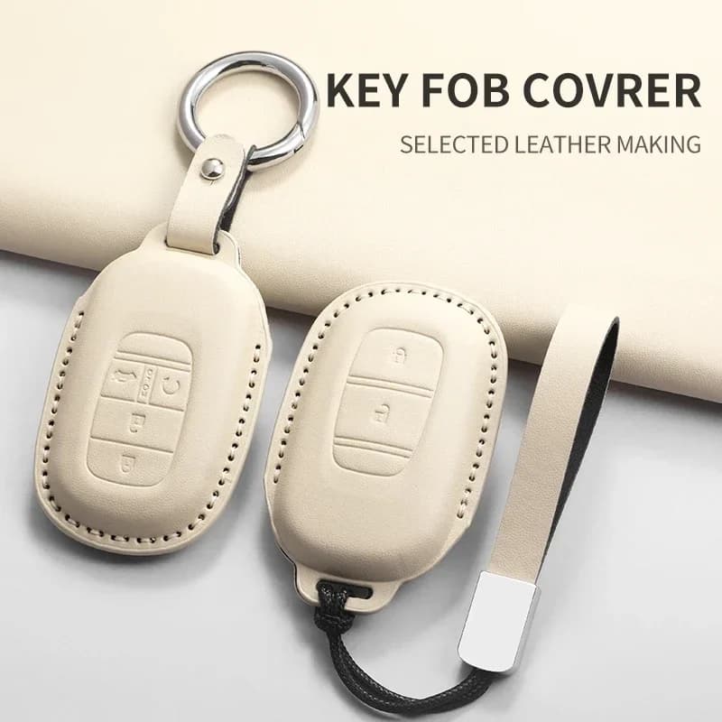 Car Key Cover Case Shell Fob For Honda 2022 2023 2024 2025 for Civic for Accord For CR-V for HR-V for Pilot PU Key Accessories