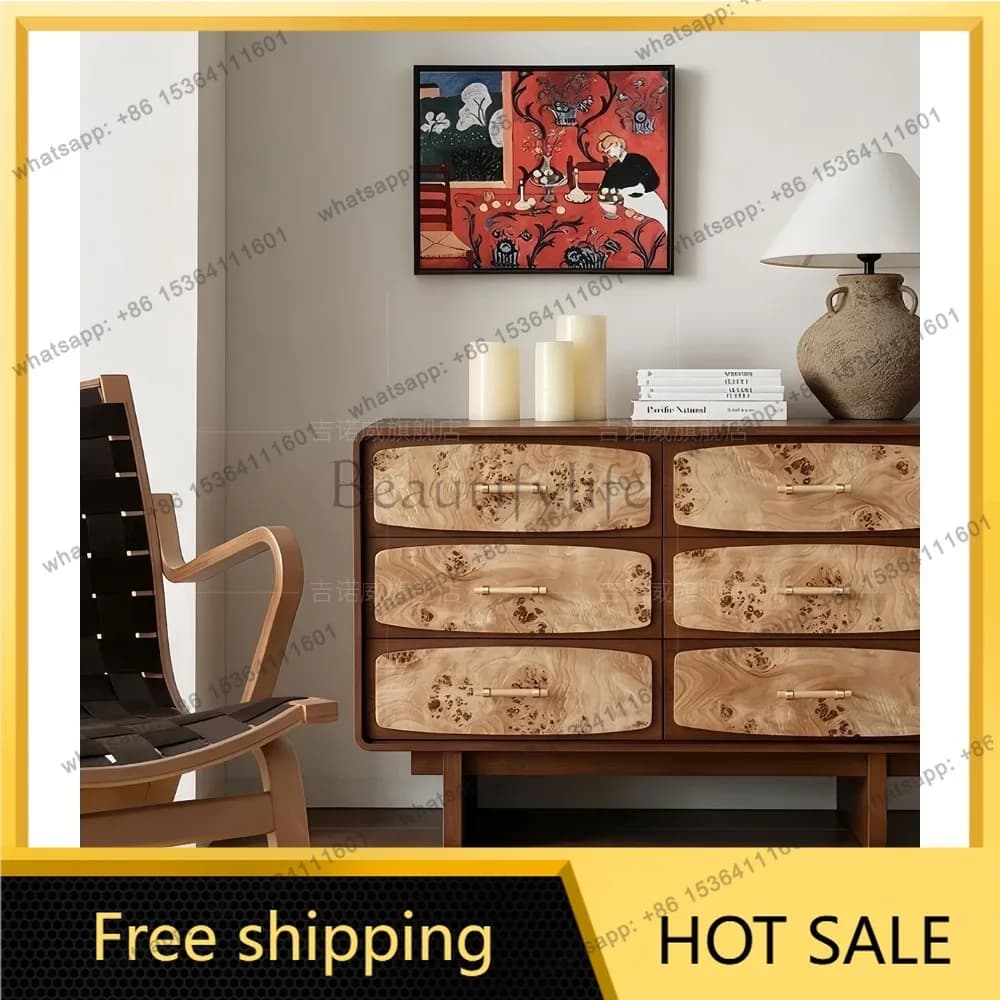 LD simple advanced sense do old tree tumor skin medieval retro surprise quiet wind side cabinet
