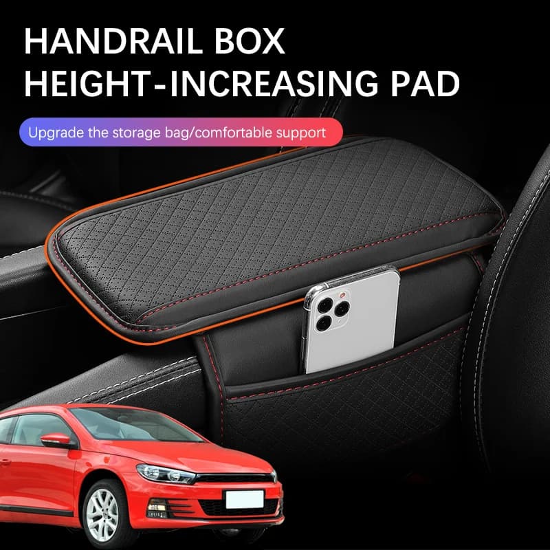 Car Arm Rest Cushion Center Console Protection Cover Auto Armrest Box Pad Storage Pocket For Volkswagen Scirocco R line VW
